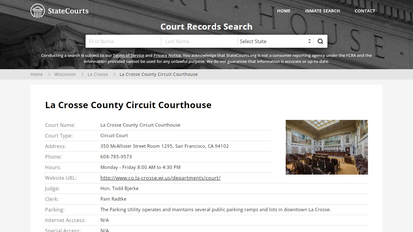 La Crosse County Circuit Courthouse - State Courts